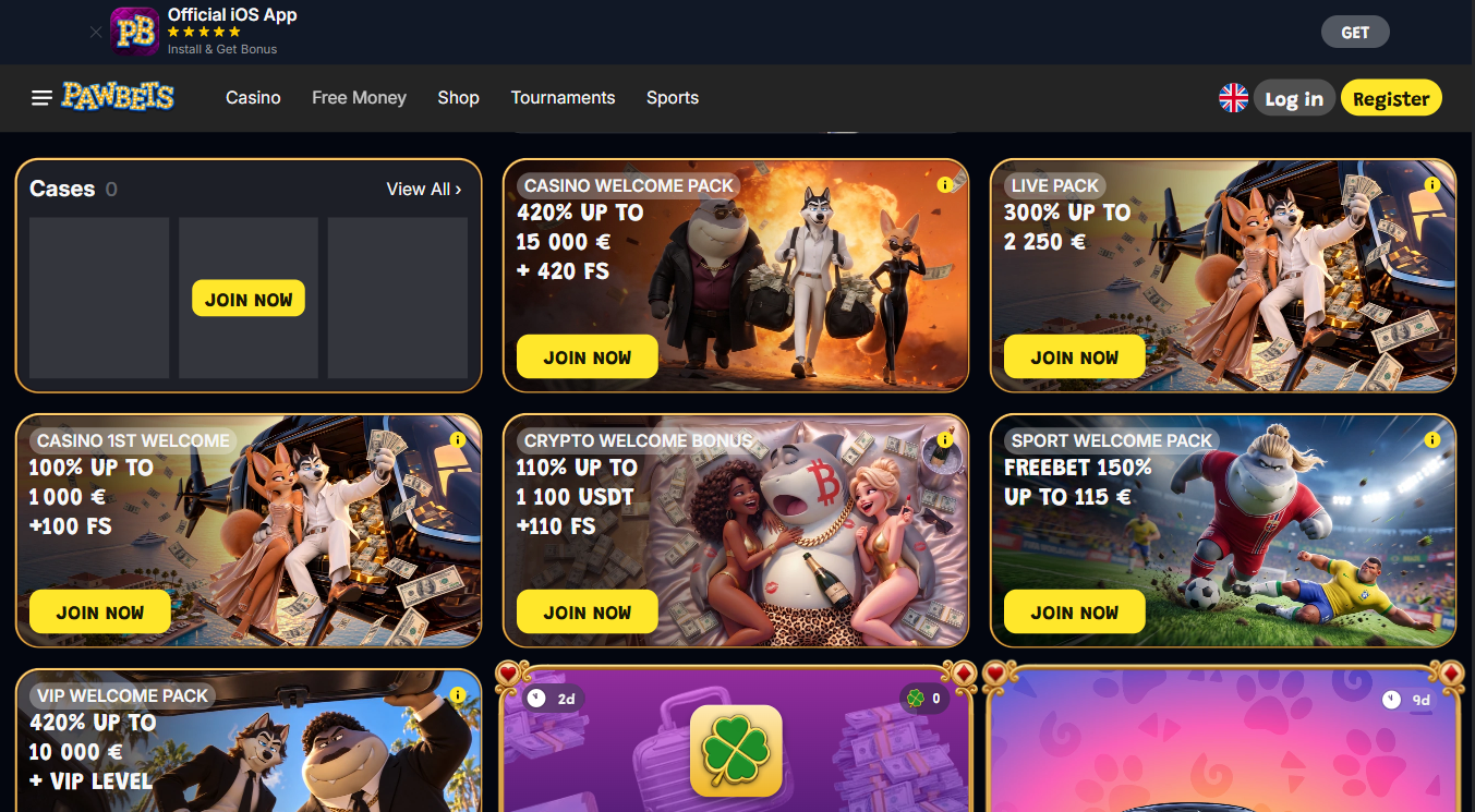 PawBets Casino Bonuses