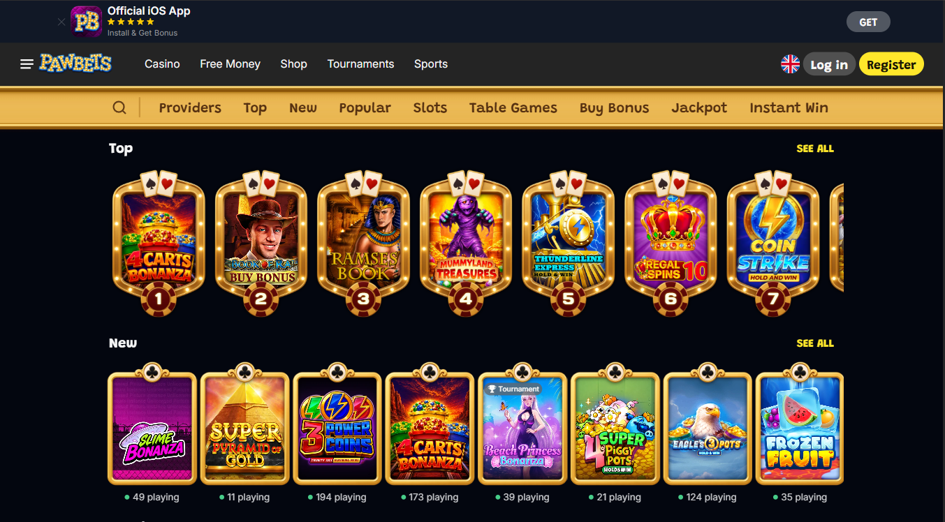 PawBets Casino Slots and Games